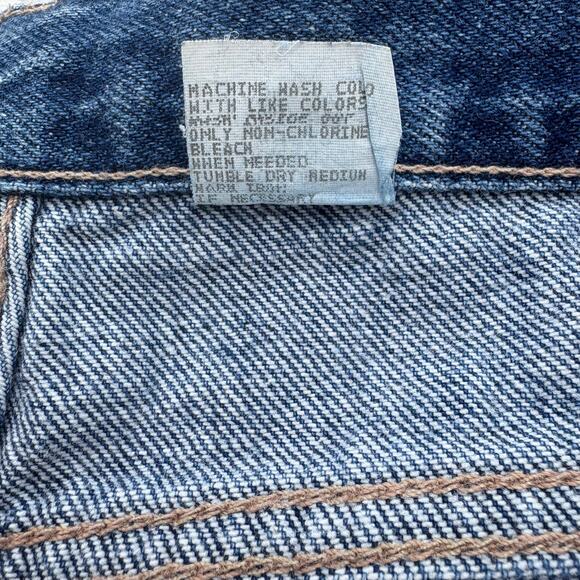 Lucchese Jeans 35x30 Straight Fit Med Wash Blue Denim Western Workwear Utility - Picture 8 of 10